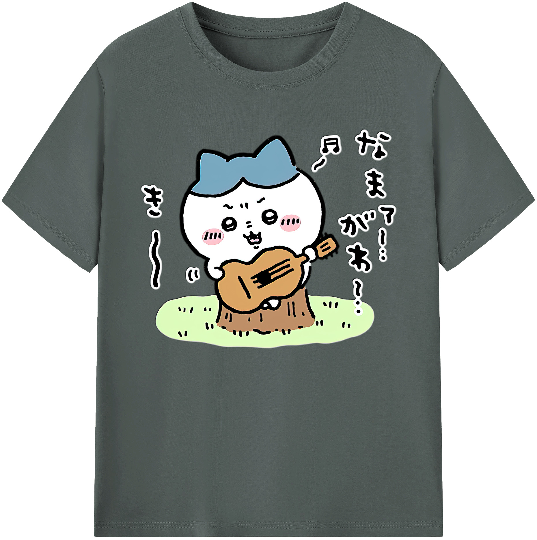 （画像用） ちいかわ ハチワレ Chii-kawa hachiware 綿100％ メンズ半袖Tシャツ｜肌触りやわらか＆通気性